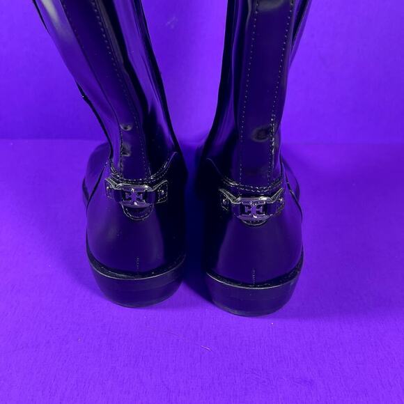 Sam Edelman Women's Black Polished Leather Cesar‎ Riding Boot Shoe Size 7.5-NEW - Picture 5 of 9